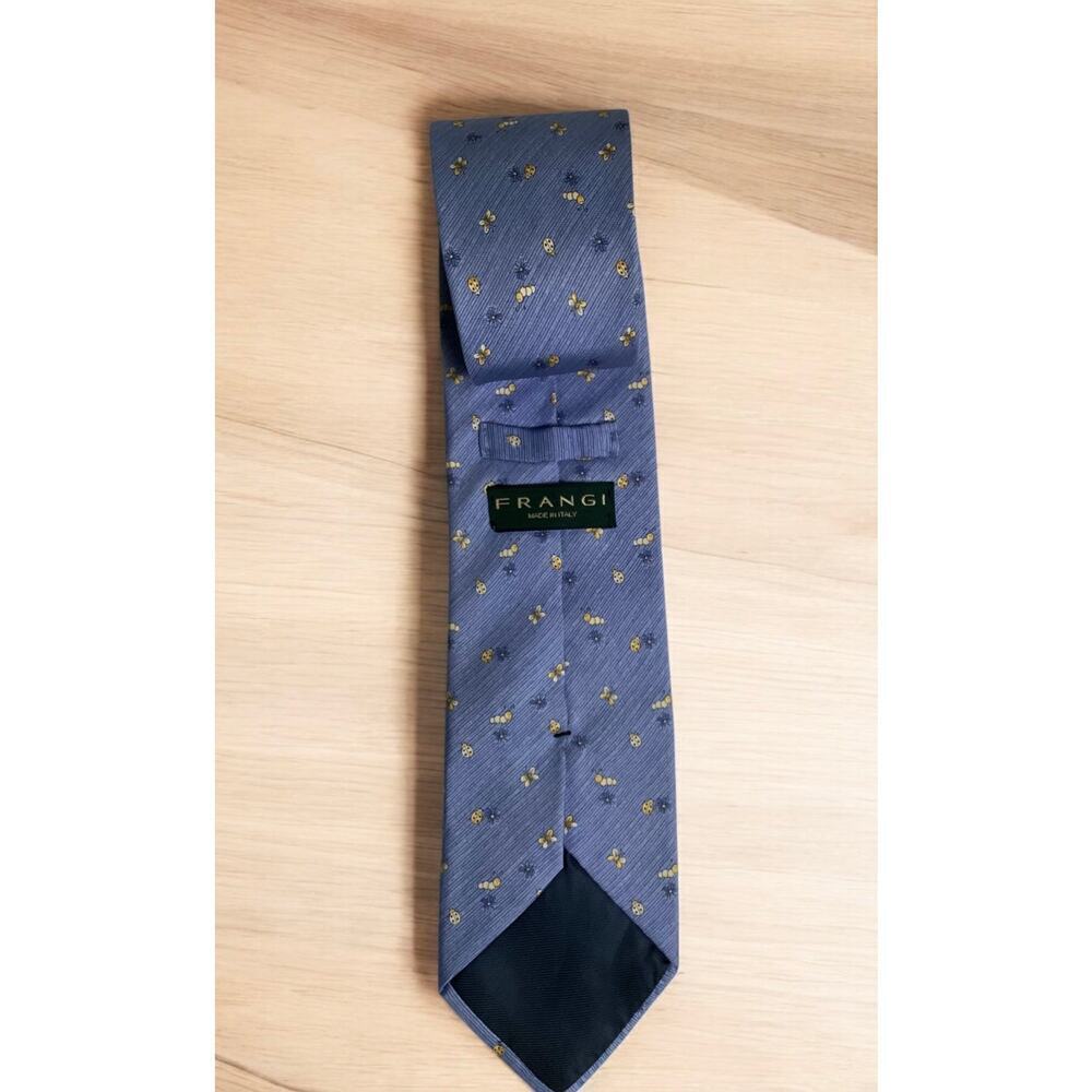 Frangi necktie 100% silk made in italy light blue